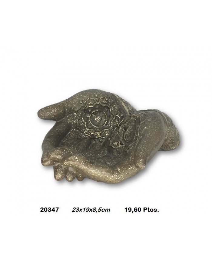 Manos decorativas color oro