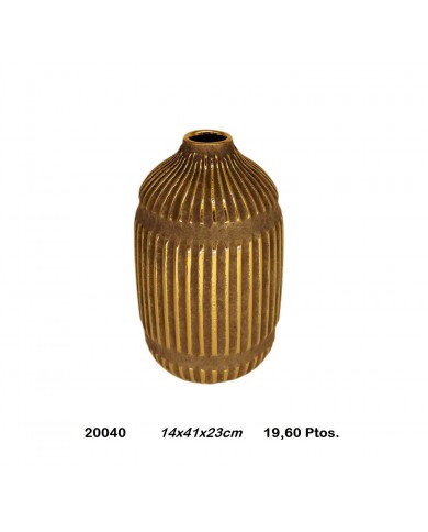 Jarrón decorativo color bronce