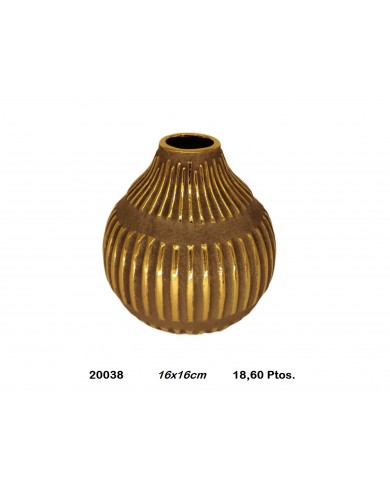 Jarrón decorativo color bronce