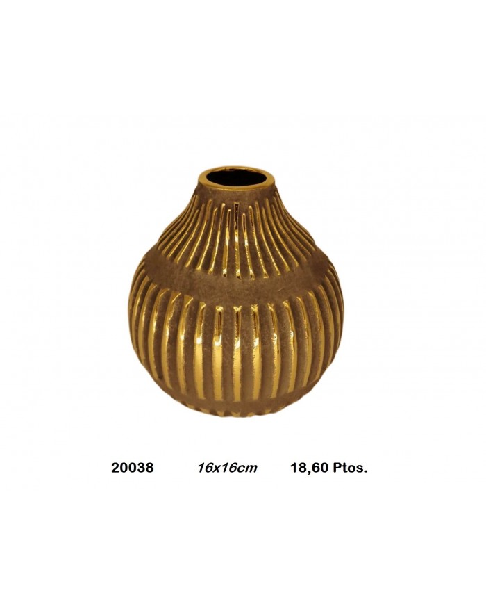 Jarrón decorativo color bronce