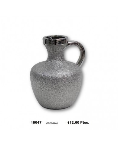 Jarrón decorativo color plata