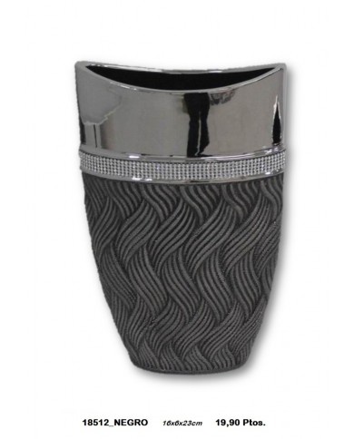 Jarrón decorativo color negro