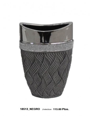 Jarrón decorativo color negro
