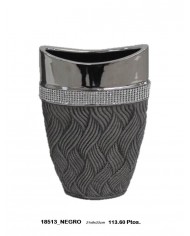 Jarrón decorativo color negro