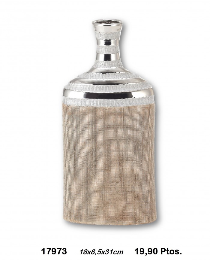 Jarrón decorativo color plata