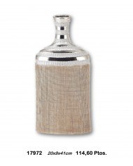 Jarrón decorativo color plata