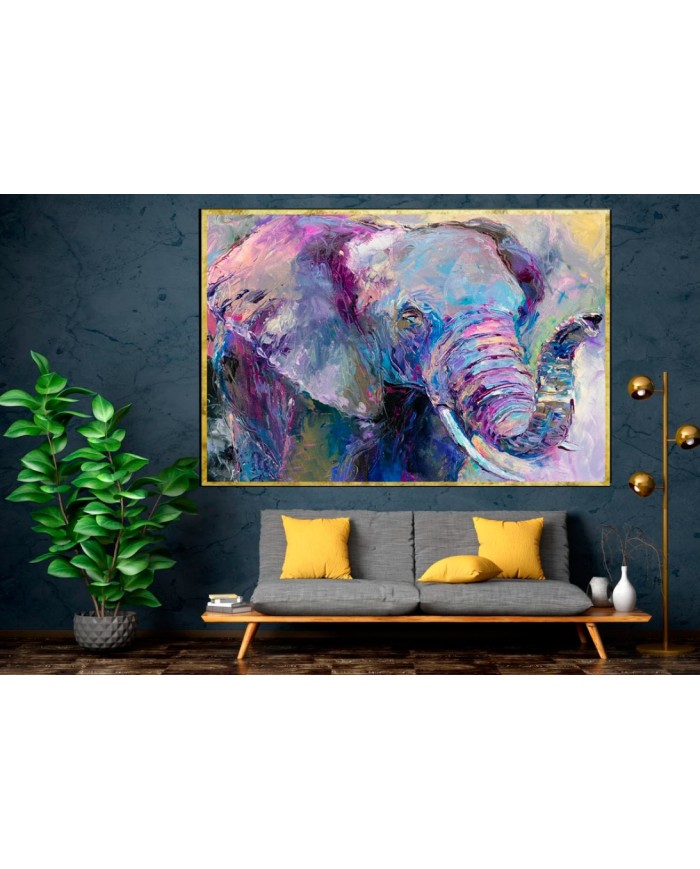 Cuadro decorativo Elefante 122x82cm - 82x62cm
