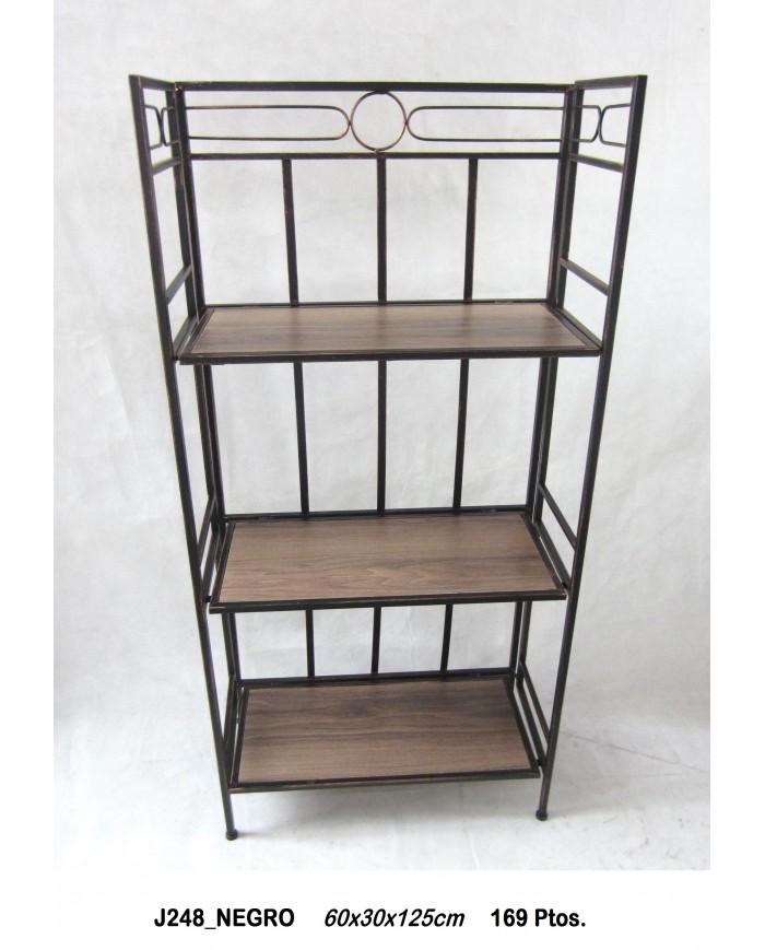 Estantería metálica color negro