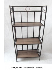 Estantería metálica color negro