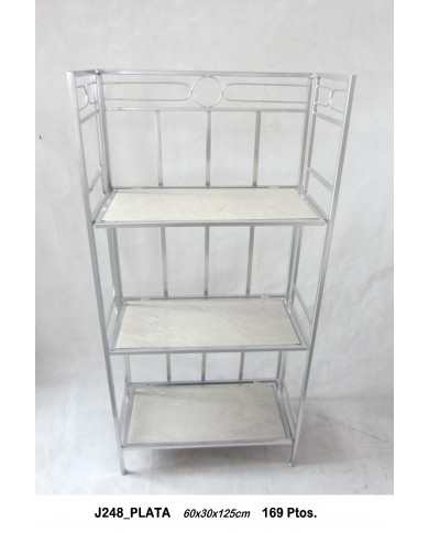 Estantería metálica color plata