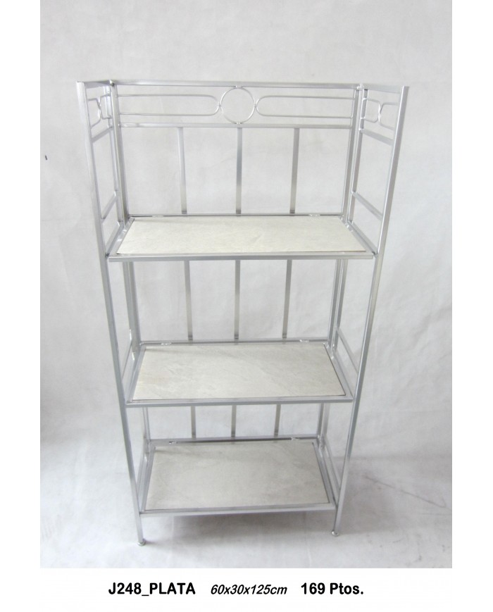 Estantería metálica color plata