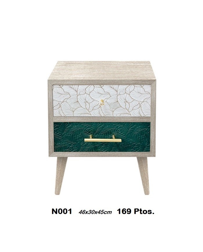 Mesita decorativa dos cajones con patas