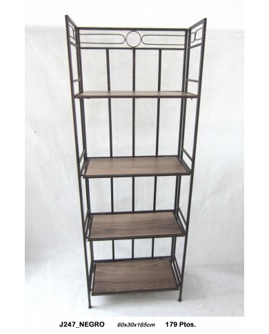 Estantería metálica alta color negro