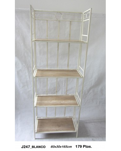Estantería metálica alta color blanco