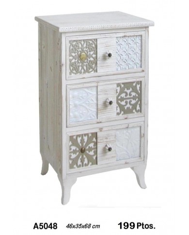 Mesita decorativa tres cajones