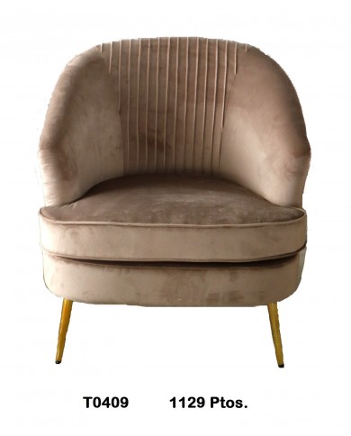 Banqueta patas doradas