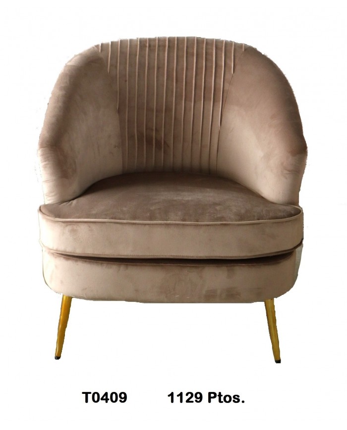 Banqueta patas doradas