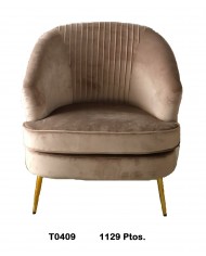 Banqueta patas doradas