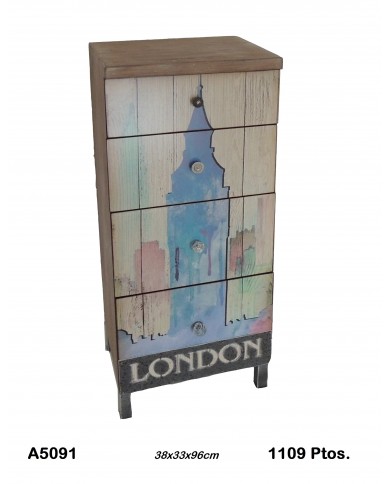 Mueble decorativo cuatro cajones