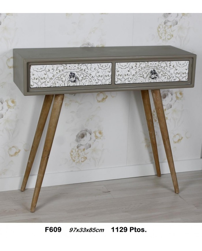 Mueble auxiliar decorativo dos cajones