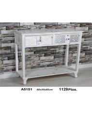 Mueble auxiliar detalles cajones color blanco