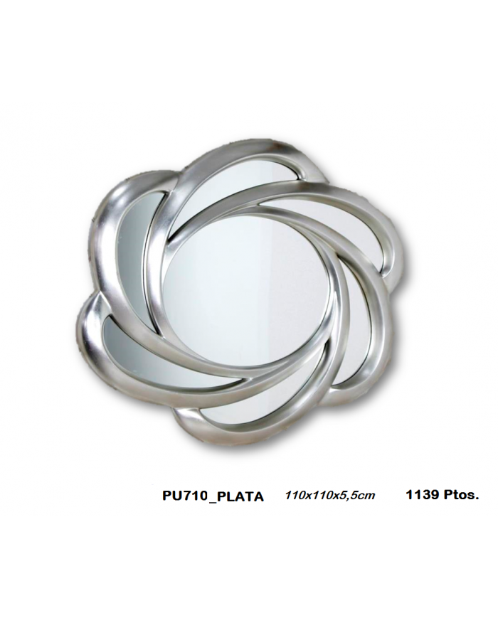 Espejo decorativo color plata