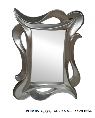 Espejo decorativo color plata