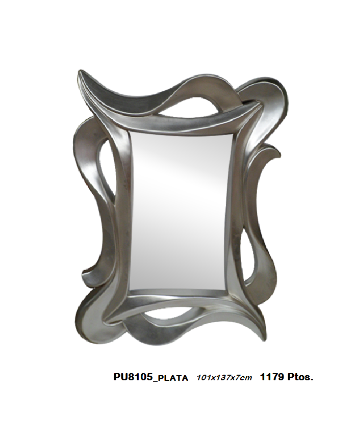Espejo decorativo color plata