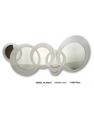 Espejo decorativo circulos color plata