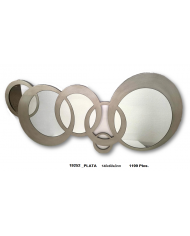Pieza decorativa círculos plata