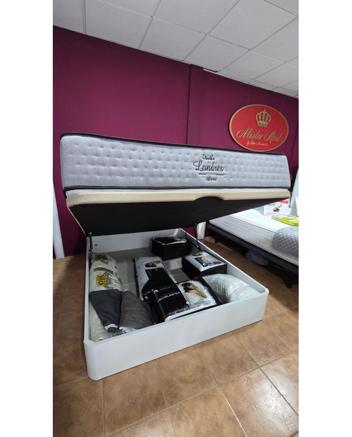 Canapé de madera + Colchón muelle ensacado + Visco