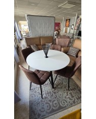 Pack mesa redonda de cristal + 4 sillas