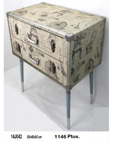 Mesita auxiliar decorativa maleta