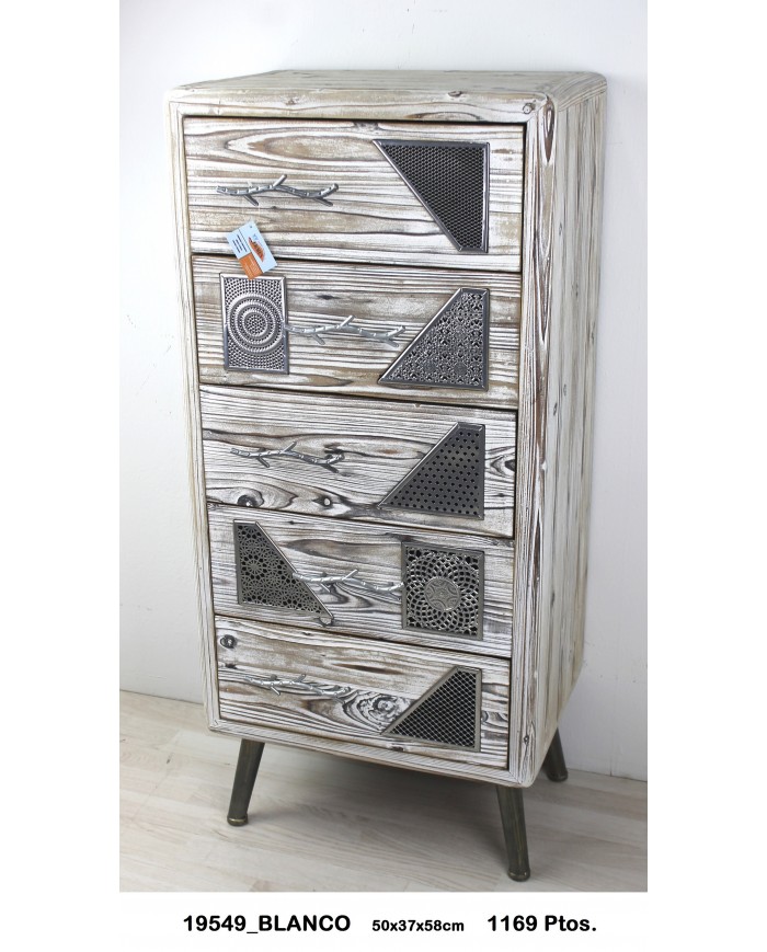 Mueble sinfonier decorativo detalles plata