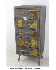 Mueble sinfonier decorativo detalles plata