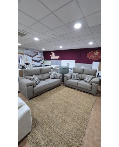 Sofá 3+2 plazas con respaldo reclinable
