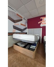 Conjunto canape madera gran capacidad+colchon muelle ensacado+visco