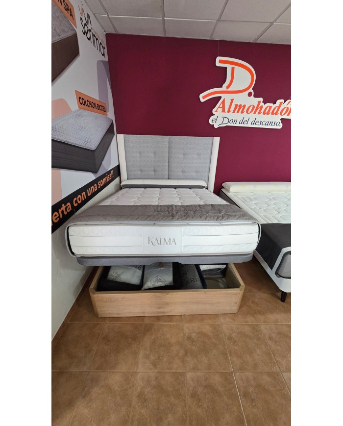 Conjunto canape madera gran capacidad+colchon muelle ensacado+visco