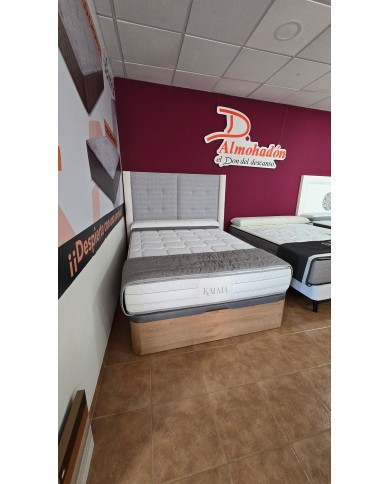 Conjunto canape madera gran capacidad+colchon muelle ensacado+visco