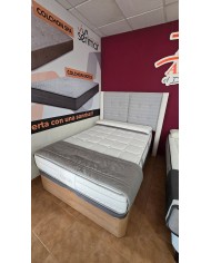 Conjunto canape madera gran capacidad+colchon muelle ensacado+visco