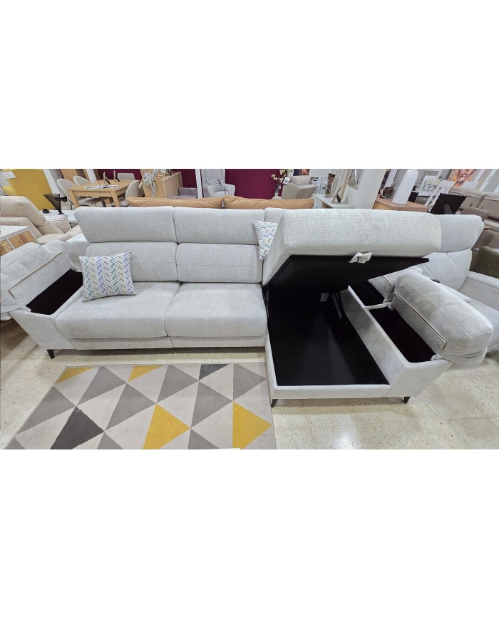 Chaise longue respaldo reclinable y asientos deslizantes de carro