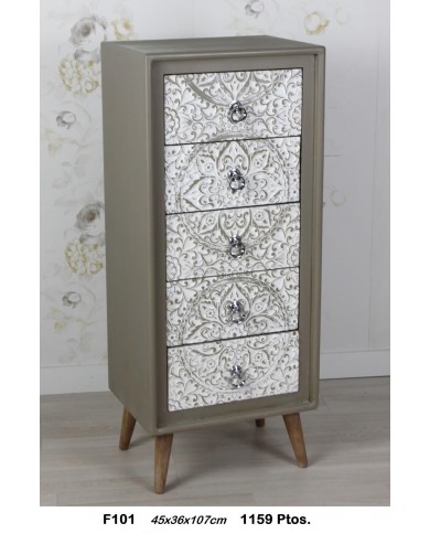 Xinfonier decorativo cinco cajones