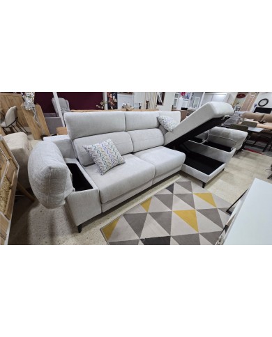 Chaise longue respaldo reclinable y asientos deslizantes de carro