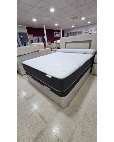 Conjunto canapé de madera y colchón 150x190cm