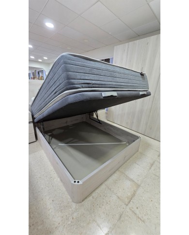 Conjunto canapé de madera y colchón 150x190cm