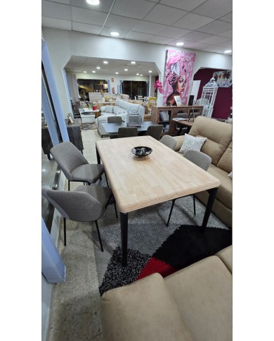 Conjunto de mesa comedor madera maciza de abeto