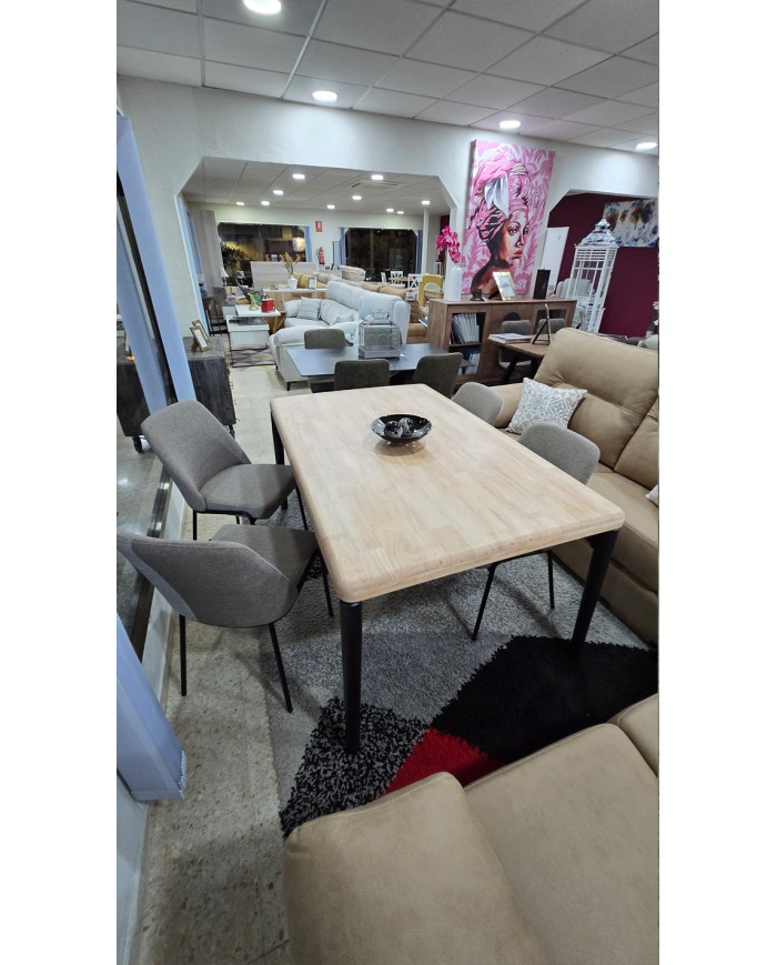 Conjunto de mesa comedor madera maciza de abeto