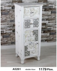 Mueble auxiliar decorativo puerta dos cajones