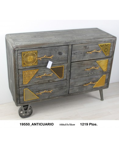 Mueble auxiliar decorativo detalles oro