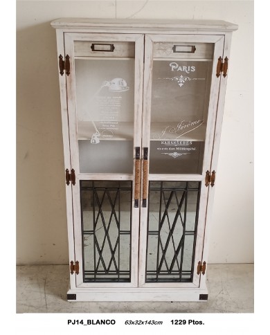Vitrina decorativa color blanco